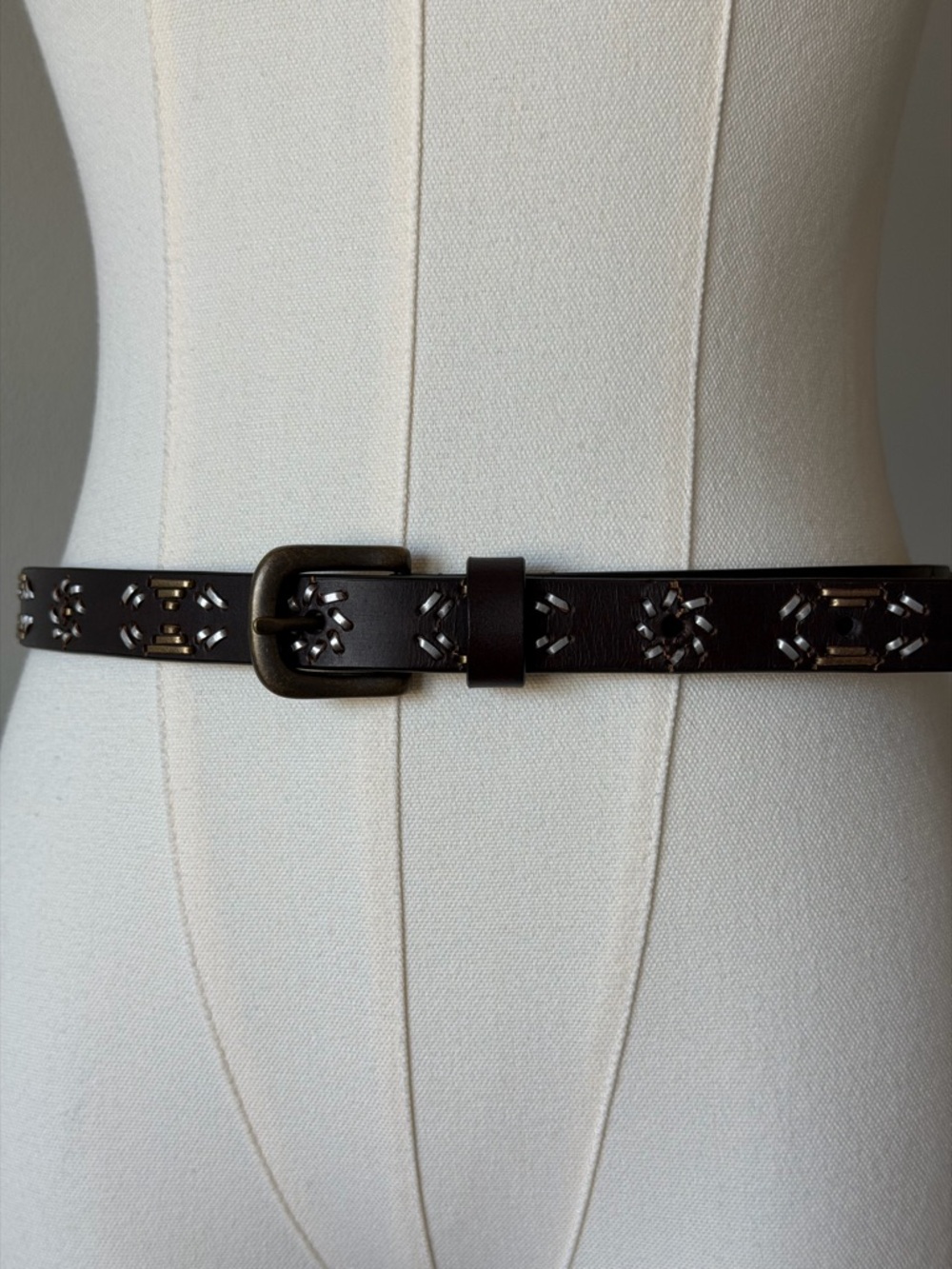 Gennie Leather Women’s Brown Waist Balt Southwestern Boho Cowgirl - 39” - Picture 4 of 16